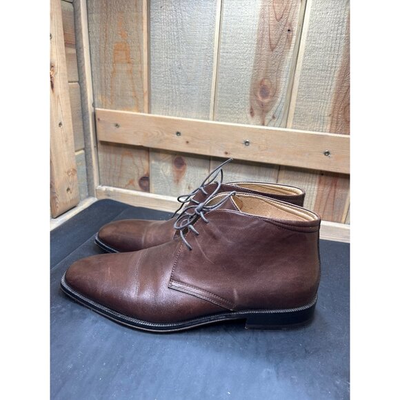 Johnston & Murphy Mens Brown Leather Chukka Boots 10.5 Dress Shoes main image 5